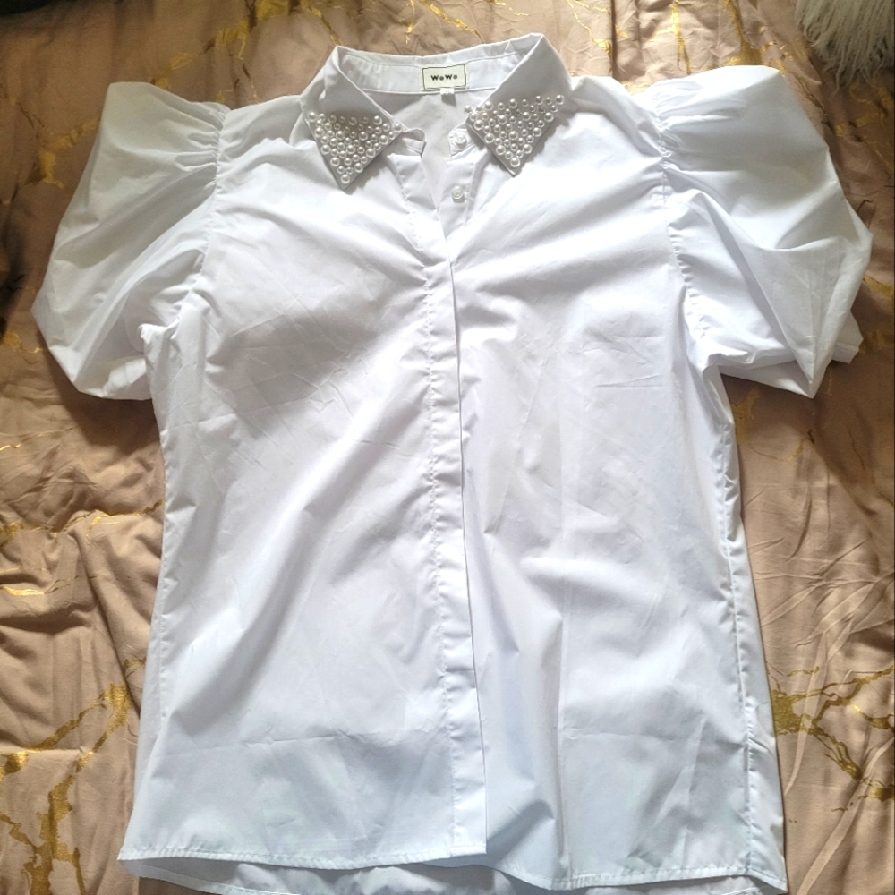 Puff Sleeve Button Down Shirt